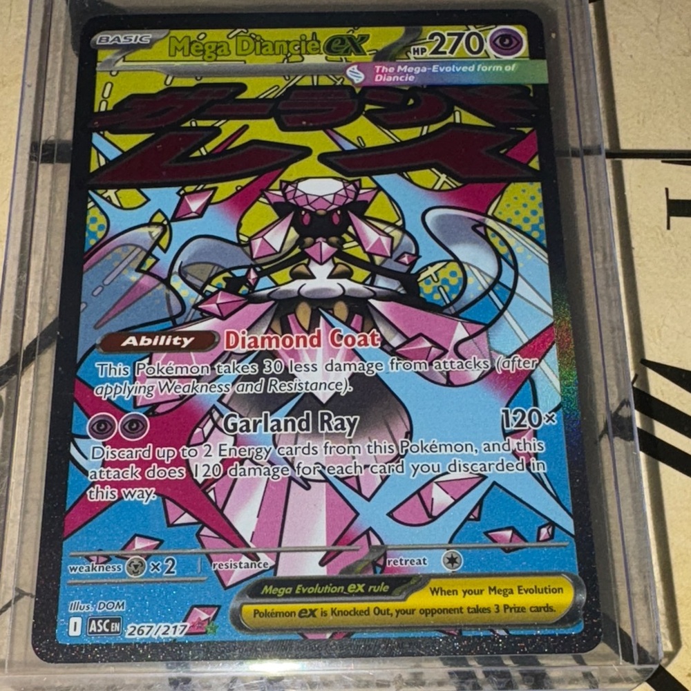 Mega Diancie EX Pokémon Holofoil Card 267/217-